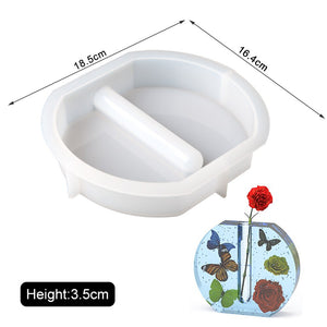 Silicone Mold for Marble Cement Vase Diy Hydroponic Vase Silicone Mold Tube Flower Breeding Vase Mold Living Room Decoration acacuss