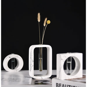 Silicone Mold for Marble Cement Vase Diy Hydroponic Vase Silicone Mold Tube Flower Breeding Vase Mold Living Room Decoration acacuss