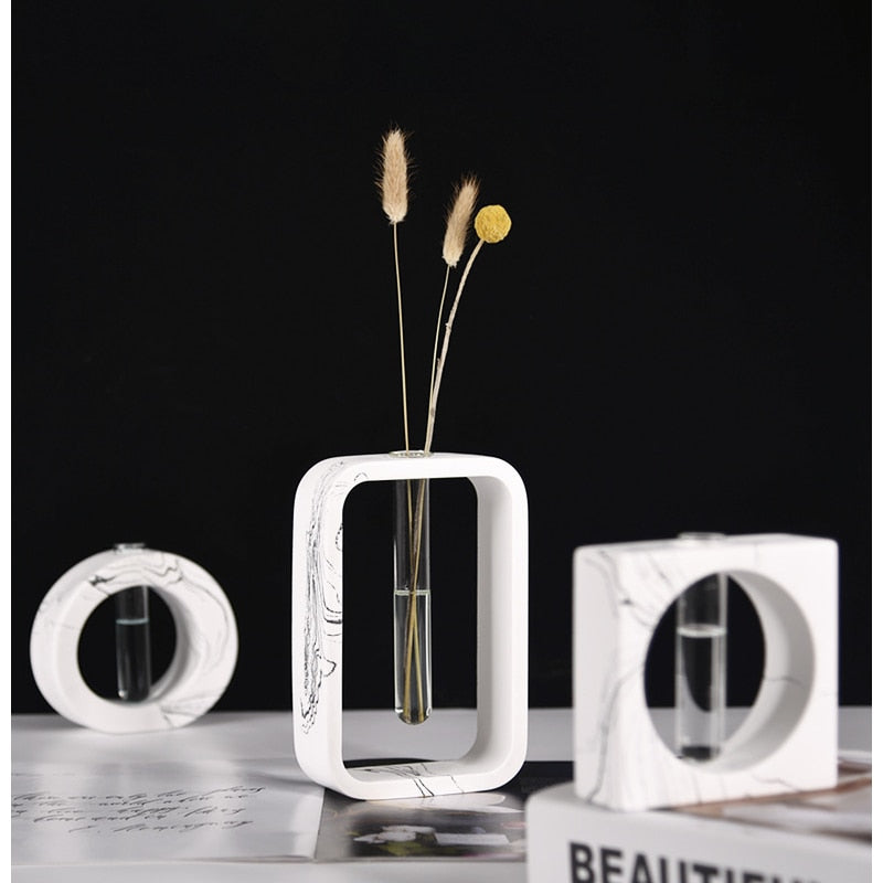 Silicone Mold for Marble Cement Vase Diy Hydroponic Vase Silicone Mold Tube Flower Breeding Vase Mold Living Room Decoration acacuss