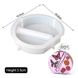 Silicone Mold for Marble Cement Vase Diy Hydroponic Vase Silicone Mold Tube Flower Breeding Vase Mold Living Room Decoration acacuss