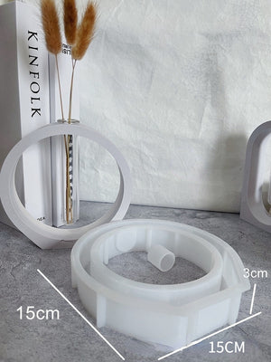 Silicone Mold for Marble Cement Vase Diy Hydroponic Vase Silicone Mold Tube Flower Breeding Vase Mold Living Room Decoration acacuss