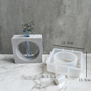 Silicone Mold for Marble Cement Vase Diy Hydroponic Vase Silicone Mold Tube Flower Breeding Vase Mold Living Room Decoration acacuss