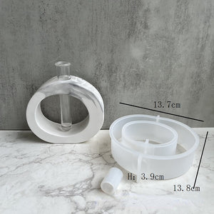 Silicone Mold for Marble Cement Vase Diy Hydroponic Vase Silicone Mold Tube Flower Breeding Vase Mold Living Room Decoration acacuss