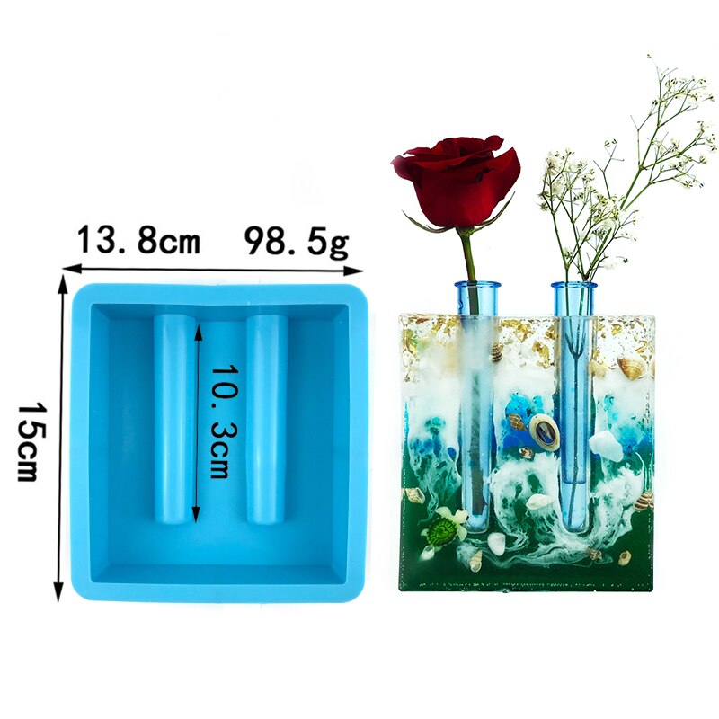 Silicone Mold for Marble Cement Vase Diy Hydroponic Vase Silicone Mold Tube Flower Breeding Vase Mold Living Room Decoration acacuss