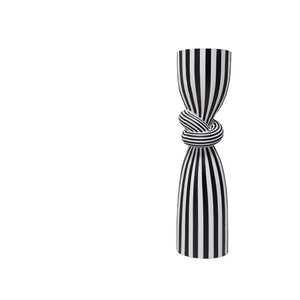 Simple Black and White Striped Kink Candlestick Resin Ornaments Living Room Dining Table Decorations Room Decoration acacuss