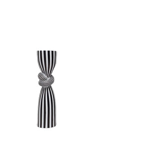 Simple Black and White Striped Kink Candlestick Resin Ornaments Living Room Dining Table Decorations Room Decoration acacuss