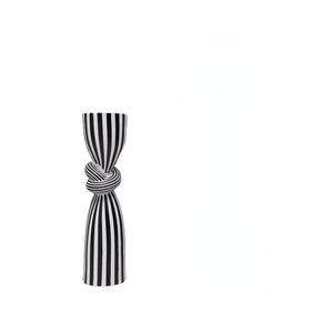 Simple Black and White Striped Kink Candlestick Resin Ornaments Living Room Dining Table Decorations Room Decoration acacuss