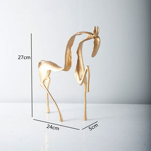 Simple Creative Metal Hollow Out Horse Desktop Ornament Animal Sculpture Living Room Decoration Abstract Crafts Home Decoration acacuss