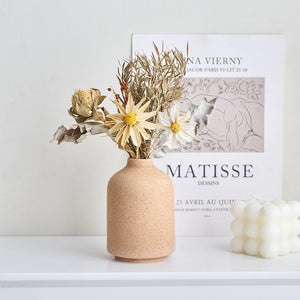 Simple Frosted Ceramic Vase Nordic Home Living Room Decoration Cachepot for Flowers Desk Table Decoration Wedding Decoration acacuss