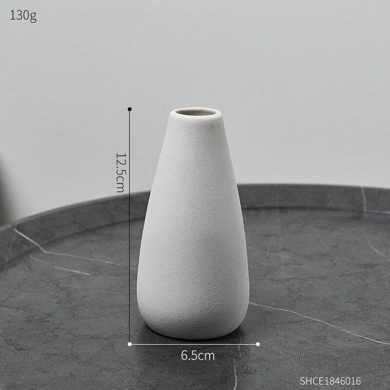 Simple Frosted Ceramic Vase Nordic Home Living Room Decoration Cachepot for Flowers Desk Table Decoration Wedding Decoration acacuss