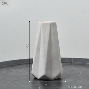 Simple Frosted Ceramic Vase Nordic Home Living Room Decoration Cachepot for Flowers Desk Table Decoration Wedding Decoration acacuss
