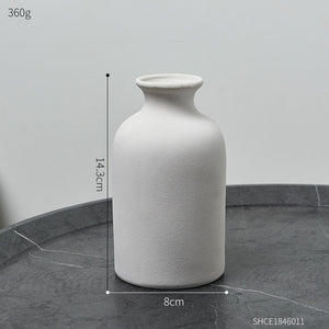 Simple Frosted Ceramic Vase Nordic Home Living Room Decoration Cachepot for Flowers Desk Table Decoration Wedding Decoration acacuss
