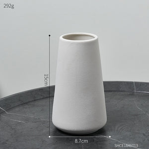 Simple Frosted Ceramic Vase Nordic Home Living Room Decoration Cachepot for Flowers Desk Table Decoration Wedding Decoration acacuss