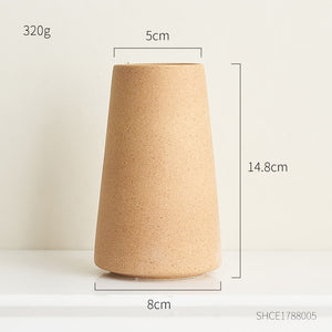 Simple Frosted Ceramic Vase Nordic Home Living Room Decoration Cachepot for Flowers Desk Table Decoration Wedding Decoration acacuss