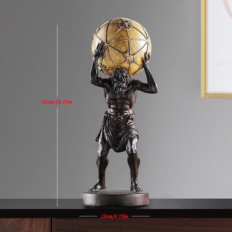 Simulated European Greek mythological figures, creative decorations, living room, porch decoration, resin crafts, Atesla acacuss