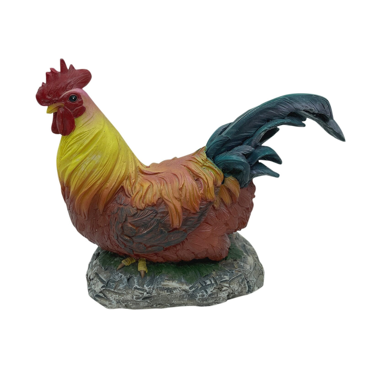 Simulation Rooster Hen Figurines Garden Ornaments Multipose Creative Art Courtyard Chicken Statue Crafts Large Home Decoration acacuss