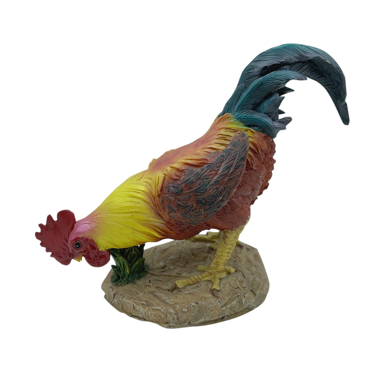 Simulation Rooster Hen Figurines Garden Ornaments Multipose Creative Art Courtyard Chicken Statue Crafts Large Home Decoration acacuss