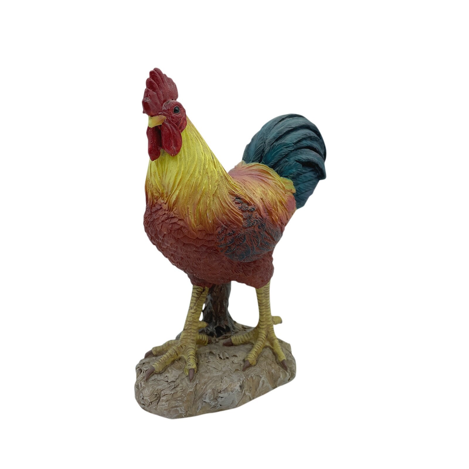Simulation Rooster Hen Figurines Garden Ornaments Multipose Creative Art Courtyard Chicken Statue Crafts Large Home Decoration acacuss