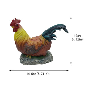 Simulation Rooster Hen Figurines Garden Ornaments Multipose Creative Art Courtyard Chicken Statue Crafts Large Home Decoration acacuss