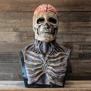 2023 Newest Skeleton Bio-Mask Halloween Horror Mask Cosplay Party 3D Latex Movable Jaw Helmet Skeleton Decoration Props acacuss