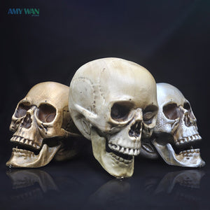 Skull Decor Prop Skeleton Head Plastic 1:1 Model Halloween Style Haunted House Party Home Decoration Game Supplies High Quality acacuss