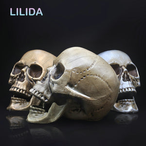 Skull Decor Prop Skeleton Head Plastic 1:1 Model Halloween Style Haunted House Party Home Decoration Game Supplies High Quality acacuss