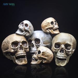 Skull Decor Prop Skeleton Head Plastic 1:1 Model Halloween Style Haunted House Party Home Decoration Game Supplies High Quality acacuss