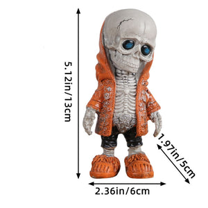 Skull Doll Ornaments Resin Skull Model Ornament Home Decor Festival Atmosphere Arrangement Ghost Festival Decoration Props acacuss