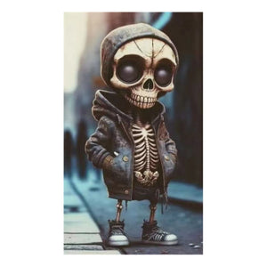 Skull Figure Statue Resin Art Decorating Piece Alien Hoodie Holiday Party Desk Courtyard Outdoor Garden Home Decor acacuss
