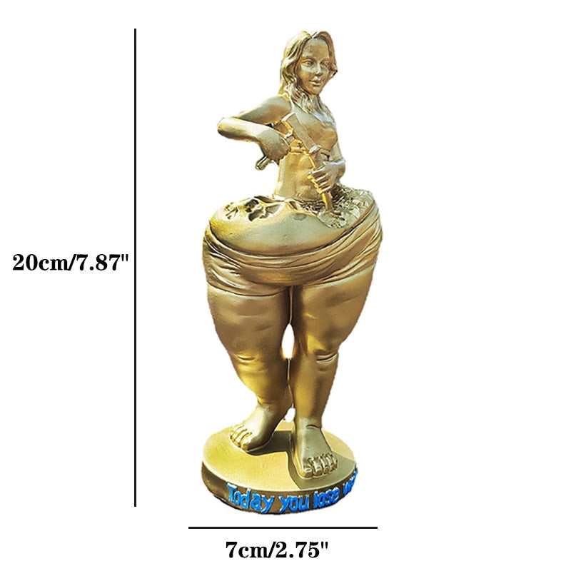 Slimming Girl Statue Creative Home Decor Resin Figurines Living Room Yoga Room Decoration Modern Home Decoration Accessories acacuss