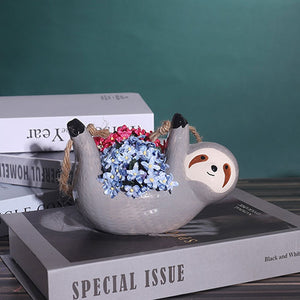 Sloth Hanging Succulent Flower Pot Nordic Creative Ceramics Green Radish Ceramic Culture Flower Pot Hanging Hanging Pot acacuss