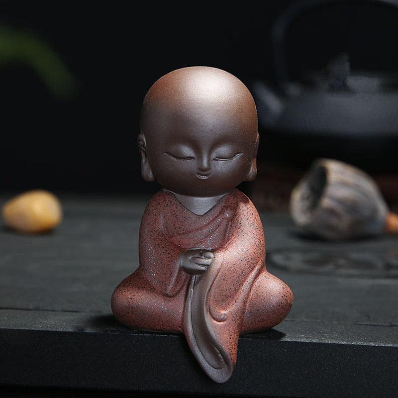 Small Buddha Statues Tathagata India Yoga Mandala Sculptures Ceramic Tea Ceremony Ornaments Gift Home Decor Monk Figurine acacuss