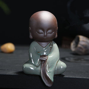 Small Buddha Statues Tathagata India Yoga Mandala Sculptures Ceramic Tea Ceremony Ornaments Gift Home Decor Monk Figurine acacuss