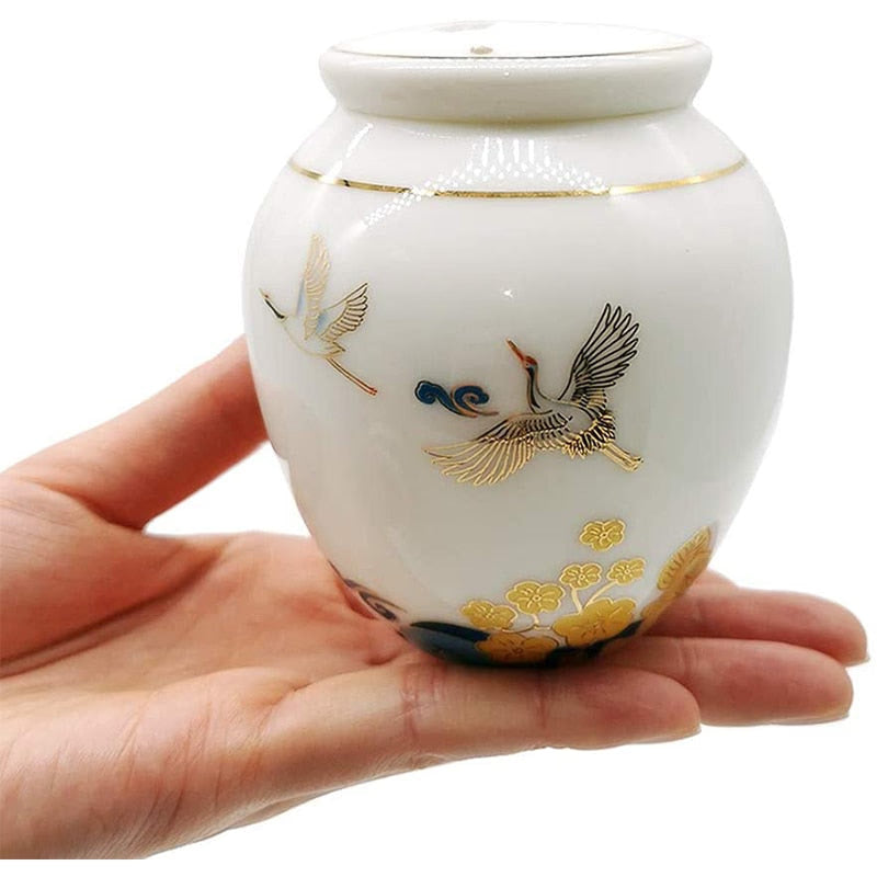 Small Cremation Urns for Human Ashes Ceramic Adult Dog Cat Ash Holders Miniature Memorial Funeral Urn for Sharing Ashes Pet Urns acacuss