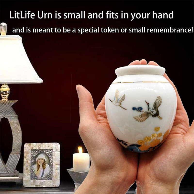 Small Cremation Urns for Human Ashes Ceramic Adult Dog Cat Ash Holders Miniature Memorial Funeral Urn for Sharing Ashes Pet Urns acacuss