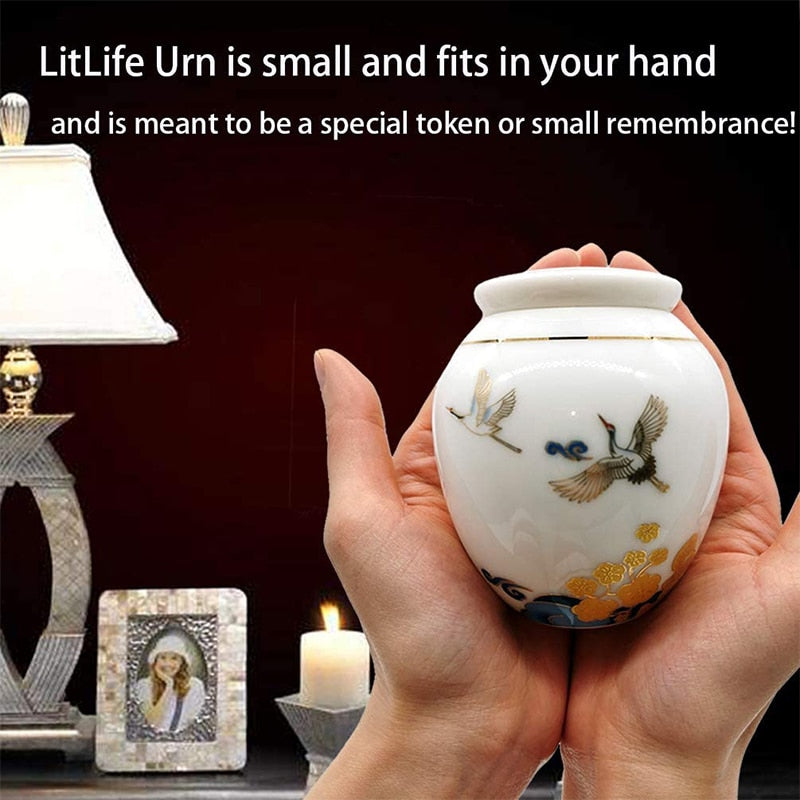 Small Cremation Urns for Human Ashes Ceramic Adult Dog Cat Ash Holders Miniature Memorial Funeral Urn for Sharing Ashes Pet Urns acacuss