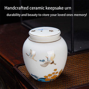Small Cremation Urns for Human Ashes Ceramic Adult Dog Cat Ash Holders Miniature Memorial Funeral Urn for Sharing Ashes Pet Urns acacuss