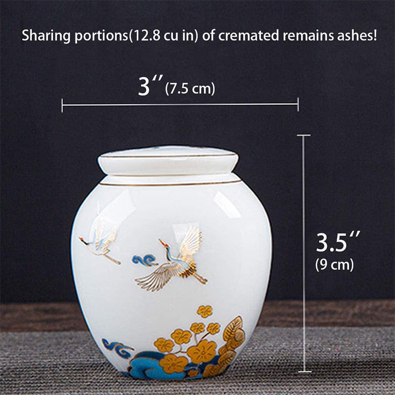 Small Cremation Urns for Human Ashes Ceramic Adult Dog Cat Ash Holders Miniature Memorial Funeral Urn for Sharing Ashes Pet Urns acacuss