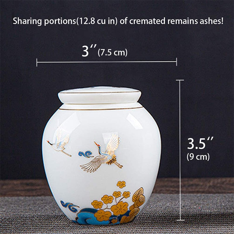 Small Cremation Urns for Human Ashes Ceramic Adult Dog Cat Ash Holders Miniature Memorial Funeral Urn for Sharing Ashes Pet Urns acacuss