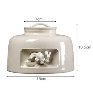 Small Pet Memories Funeral Urn Cremation Urn for Pet Ashes Hand Made in Ceramics acacuss