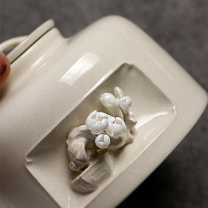 Small Pet Memories Funeral Urn Cremation Urn for Pet Ashes Hand Made in Ceramics acacuss