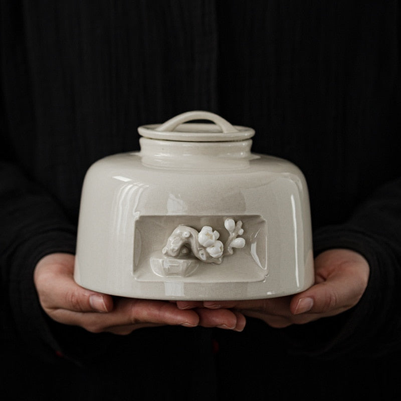 Small Pet Memories Funeral Urn Cremation Urn for Pet Ashes Hand Made in Ceramics acacuss