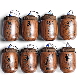 Small Purple Sand Tea Caddy Imitation Wood Grain Ceramic Jar Sealed Jar Storage Tank Tea Box Tea Container Tea Organizer Tea Can acacuss