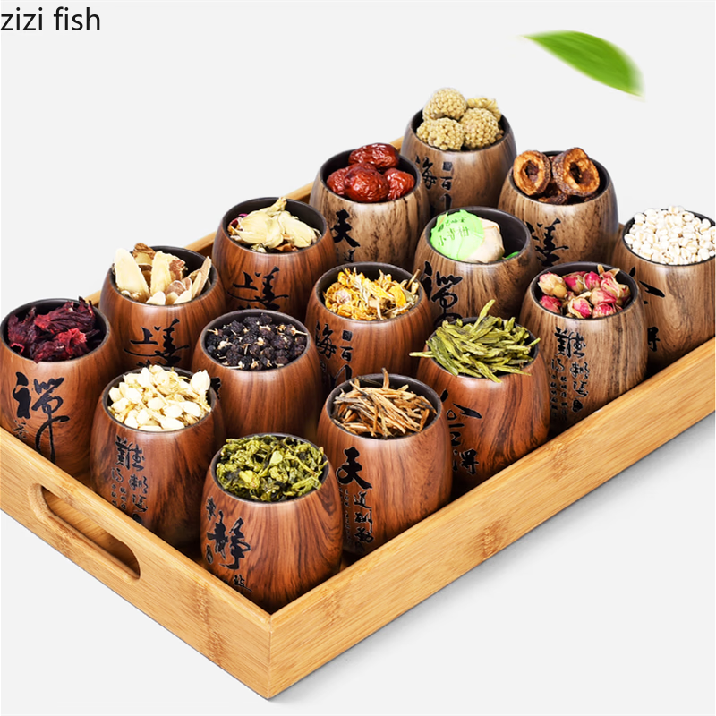 Small Purple Sand Tea Caddy Imitation Wood Grain Ceramic Jar Sealed Jar Storage Tank Tea Box Tea Container Tea Organizer Tea Can acacuss
