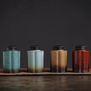 ACACUSS Small Tea Tin 290 ml With  Lid Moisture-proof jar sealed cans large cans Pu'er storage tea cans storage jars living room decorations - ACACUSS
