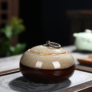 ACACUSS Coffee Container and Tea TIN  Ceramic Cans Canister | Retro Stoneware | Ceramic Airtight pot Gong Fu | Tea Ceremony Accessories - ACACUSS