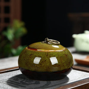 ACACUSS Coffee Container and Tea TIN  Ceramic Cans Canister | Retro Stoneware | Ceramic Airtight pot Gong Fu | Tea Ceremony Accessories - ACACUSS