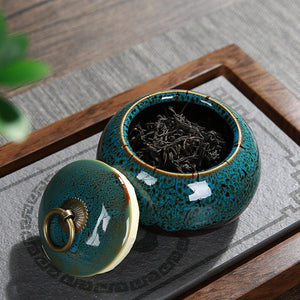 ACACUSS Coffee Container and Tea TIN  Ceramic Cans Canister | Retro Stoneware | Ceramic Airtight pot Gong Fu | Tea Ceremony Accessories - ACACUSS