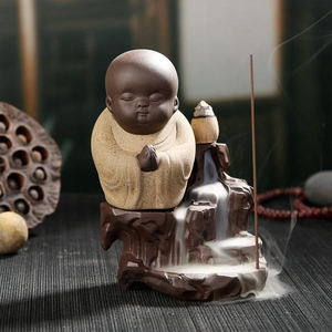 Smoke Waterfall Incense burner Buddha - acacuss