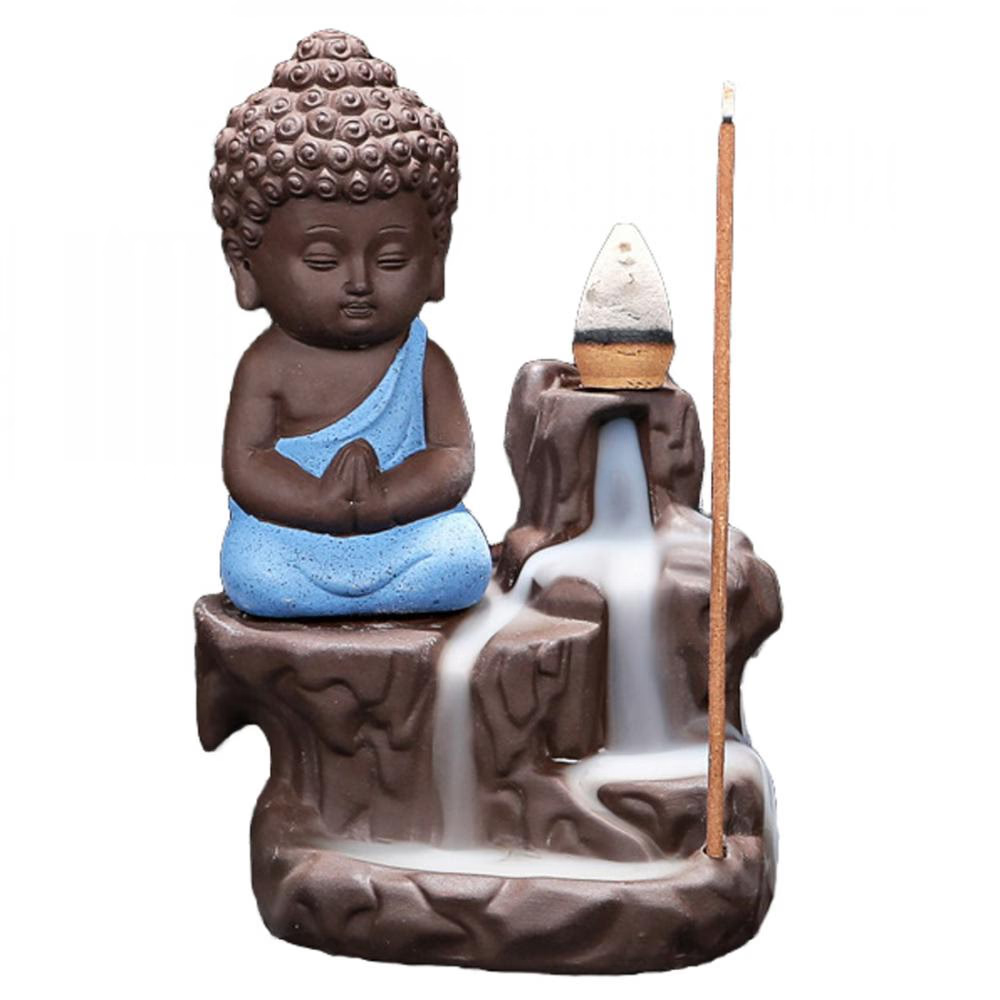Smoke Waterfall Incense burner Buddha - acacuss
